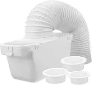Homoyoyo 1 Set Indoor Dryer Vent Kit with Sealing Vent Hose Connector Durable Materials Convenient Water Collection Versatile for Drum Dryers Easy to Clean and Install