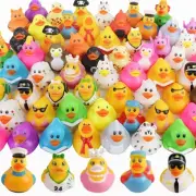 60 Pcs Rubber Ducks,Mini Jeeps Rubber Duckie Toys for Kids Bulk Bath Shower T...