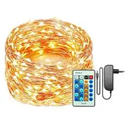 LED Fairy String Lights 50M-500 30M-300 20M-200 10M-100LEDs Copper Wire Light with Remote Control Christmas Lights Dimmable Starry Star Lights for Party Weddin