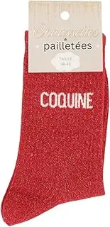 [Felizz] Glitter Socks - Cheeky (36-42), Red, One Size, red, One size