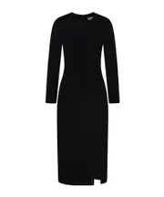 Drape Pattern Dress 40 Black