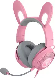 Razer Kraken Kitty V2 Pro Wired RGB Headset with Interchangeable Ears, Quartz...