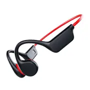 OZNALA Wireless Bone Conduction Earphones Swimming IPX68 Waterproof 32G MP3 Headphones-Red