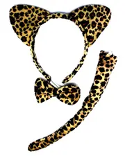 3pcs Cheetah Costume Headband Set