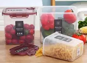Multipurpose Mixed Colours Plastic Food Canisters Storage Container Set of 3 Pcs 1400 ml 2500 ml 3800 ml 20.8*15.5*17.8 cm 6958638910557