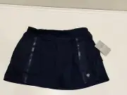 Athleta Womens Medium Skort Baseline Navy Blue Tennis Skirt Athletic Workout NWT