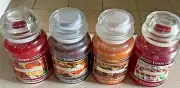 VINTAGE YANKEE CANDLE Strawberry Guava, Peppermint Cocoa, Buttered Rum, & Candy