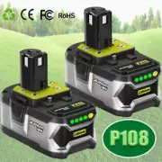 2x 12Ah For RYOBI P108 18V High Capacity Battery 9Ah 8.0Ah Lithium-Ion One Plus