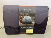 Weatherproof Outdoor Blanket detachable Hood 54”x72” gray mountain cloud