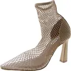 Steve Madden Womens Salem Fishnet Pointed Toe Pumps Ankle Boots Shoes BHFO 5188