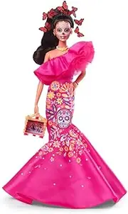 [Barbie] Día De Muertos HJX14 Limited Edition Doll with Traditional Dress and Jewellery, Includes Stand and Collector's Certificate, for Collectors and Fans from 6 Years