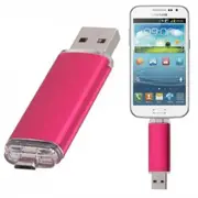 8GB Fashionable OTG USB Flash Drive for Smart Phone/Tablet PC - Rose