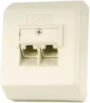 VoltShine Surface Mount CAT5 Dual Telephone Docking Station with 8P8C RJ45 Connector, Perfect for High Speed Networking