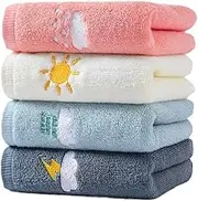 LRUUIDDE Bathroom Hand Towels Set of 4,Soft Hand Towel Soft Cotton Towel Highly Absorbent Hand Towel, Hand Towels for Bath,Kitchen, Face, Gym and Spa, Size 14" x 29"(Pink/Gray/Green/White)