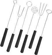 BESTOYARD 6pcs Stainless Steel Forks Cheese Fondue Forks Dipping Tools Baking Supplies Compact Easy to Clean