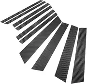 LUMIXE 10Pcs, for BMW X1/F48 2016 2017 2018-2022, Carbon Fiber Look Car Door Window Trim Cover Pillar Posts Kits Stickers Accessories Auto Window Pillar Molding