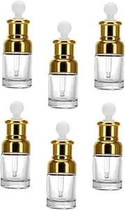 HONITANO 6pcs Essential Oil Glass Dropper Bottle Dispenser for Aromatherapy Blends Perfume Massage Oils for Skincare Daily Care Needs