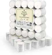 Price's Candles 50 Pack 8 Hour Tea Lights | Clean Vegan & Kosher Friendly Long Burning Tea Lights Great for Everday Use | Unscented Tealights Great for Everday Use