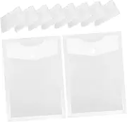 HAWILLOSCH Lightweight File Pockets 10pcs Document Storage Bags School Office File Folders Secure Snap Closure