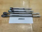 Snap-on Tools NEW 4pc PEARL WHITE 3/8" Drive Hard Grip Fixed & Flex Ratchet Set
