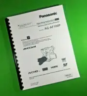 Owners Manual for Panasonic AG-AF100P Video Camera 126 Pages W/Clear Covers!