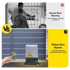 Automatic Electric Sliding Gate Opener Kit Heavy Duty+Remote Control Max 1800KG