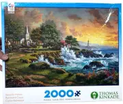 puzzle jigsaw THOMAS KINCAID Seaside Haven NWT 38x26 2000 pieces 2016 Ceaco
