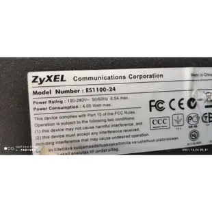 ZyXEL合勤(ES1100-24) 24埠 交換器 故障零件機