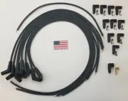 BBC CHEVY 396 427 454 BLACK UNIVERSAL HEI Spark Plug Wires 45/135 degree Boots