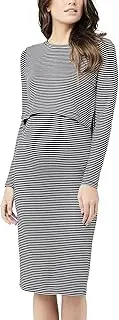 [Ripe] Women's Kora Nursing Dress, Navy/ White, Various Sizes