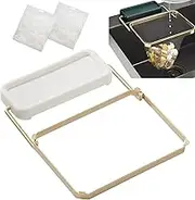 Kitchen Sink Strainer, Residue Filter Screen Holder, Mesh Sink Strainer Bags, Disposable Sink Strainer, Mesh Bag for Kitchen Waste Leftover Includes 50/100 Sink Nets (White 100x Sink Nets)