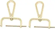 [STARTIST] 2x Snap Hook Swivel Clasp, Swivel Snap Hook Clip Detachable with Screw Bar Portable Sturdy Backpack Buckle Lobster Clasp