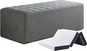 Inofia Folding Mattress Cover, Sofa Bed Cover, Foldable Mattress Storage Bag, Durable Carry Case Fits for 15CM King Tri Folding Mattress,Washable （Mattress Not Included） (66.7x150x45cm)