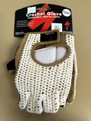 Specialized White Crochet Gloves, Size XL, Bike, Cycling, NEW