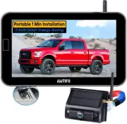 Magnetic Backup Camera Wireless Solar: Portable Auto Energy-Saving 7'' Zoom T...