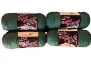 Lot Of 4 Vtg Caron Kolor Match 4 Ply Acrylic Yarn 8oz ea. color Jupiter-Green