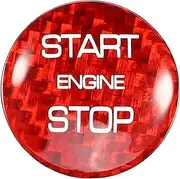 Hihaha Engine Start Stop Button Cover for Land Rover Discovery Durable | Ignition Switch Sticker Red Pack of 1