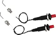 Igniters for Gas Grill/Grill, Push Button Piezo Igniter with Ceramic Threaded Universal Spark Plug Wire with Ignition Electrodes Long 30cm Electronic