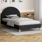 ALFORDSON Bed Frame Arched Base Charcoal King Single