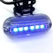 12V Waterproof 6LED Underwater Transom Lights - High-Intensity Blue LED Lighting for Marine Navigation, Fishing, and Boating with Easy Installation