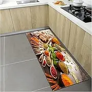 Non Slip Bath Mat Nordic Kitchen Mat Home Entrance Doormat Bedroom Living Room Decoration Long Rug Hallway Bathroom Balcony Floor Anti-Slip Carpet Non Slip Mat (Color : RX-24, Size : 60cmx90cm)
