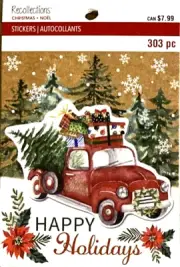 Christmas Holly Santa Labels Alphabet Numbers Border Recollections Sticker Book
