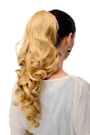 Braid Ponytail Subtle Elegant Curly Blonde Very Long Approx. 50 CM SA09-66