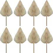 Binxind 8Pcs Dried Palm Leaves Dried Palm Fans Bohemian Dried Palm Spears Artificial Plants Palm Leaves Tropical Palm Leaves