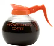 2 Pk - 12 Cup Decaf Commercial Coffee Pot/Carafe/Decanter -Decaf (Orange Handle)