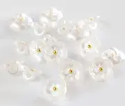 Flower Buttons for Sewing 15/32 Inch 11.5mm Translucent Blouse Button Craft S...