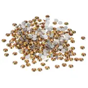 SS30/288Pcs Glass Diamante Rhinestone, Man Made Gems, Gold Tone