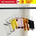 Peg Hanger 10 Clips Clothes Laundry Dryer Rack Sock Bra Underwear Hanging New