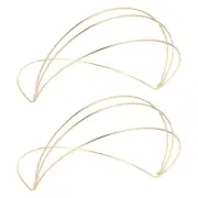 2 Pcs Headband Headdress Tiara Form Circlet Crown Base Woman Bride