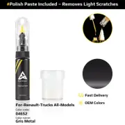 Touch Up Paint For Renault Trucks All Models 04652 Gris Metal With Polish Paste